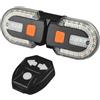 Xweptuy Indicatori di direzione per bici Telecomando impermeabile Fanale posteriore per bici a 5 modalità con luce destra e sinistra 600mAh 30lm Ricaricabile tramite USB LED giallo e rosso posteriore pe
