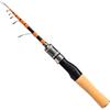 Drawup Canna da pesca telescopica ultraleggera, 1,5 m, in fibra di carbonio, 65 g, per trote d'acqua dolce, design pieghevole compatto (150 cm)