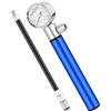SOLUSTRE Pompa per Palloni Calcio e Bicicletta in Lega Leggera con Manometro Integrato, Colore Blu, per Uso Outdoor e Gonfiaggio Preciso