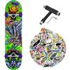 Tony Hawk Skateboard completo Tony Hawk PROFESSIONALE Serie Principiante 7.5 + tool multiuso + 50 stickers lucidi (Toxic 7.5 - tool - 50sticks, 7.5)