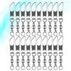 KICHOUSE 30 Pezzi Connettori Girevoli da Pesca in Metallo Argento Rotazione Flessibile e Angolo Ampio per Amo da Pesca