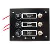 CTRLZS Pannello Interruttori per Barche Impermeabile 3 Interruttori A Levetta con Interruttore Automatico DC 12V per Marine Auto Camion Yacht