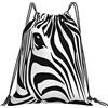 Generic Leggero Borsa Coulisse Animal Stripe Zebra Black White Sacca Ginnastica Fashion Zaino da Viaggio per Adulto Sport Spiaggia 36X42Cm