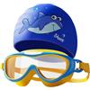 Générique Kids Swimming Goggles, Swim Hat, Anti-Fog Adjustable with Waterproof Cap, Swim Equipment for Youth, Training, Snorkeling, Beach Fun, Pool Games, Outdoor Water Play