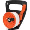 Arithmetix Mulinello da 46 m Mulinello da immersione Bobina di corda multiuso Mulinello da dito con filo bianco Clip in acciaio inossidabile Snorkeling Sport acquatici Attrezzatura per (ruota arancione)
