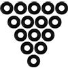 FortunateSweet Anelli in silicone per pesca alla carpa, 100 connettori O-Ring per esche stravaganti, resistenti agli strappi, colore nero, vari diametri (3#)