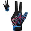 Generisch Guanti sportivi per stecca da biliardo, guanti professionali da biliardo a tre dita, unisex, attrezzatura da biliardo perfetta per giocatori dilettanti e professionisti