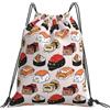 Generic Fashion Zaino Coulisse Sushi Cat Sacca Sportiva Personalizzato Sacca Zaino Sportivo per Adulto Yoga Viaggi 36X42Cm