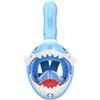 Matybobe Maschera da Snorkeling Integrale per Bambini, Traspirante con Dry-Top, Visione Ottimale a 180 Gradi per Avventure Subacquee, Realizzata in Materiale Siliconico Pieghevole (Blu)