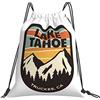 Generic Unisex Coulisse Borsa da Palestra Lake Tahoe Truckee Ca Sacca Ginnastica Stampa Zaino da Viaggio per Viaggi Vacanze All'Aperto 36X42Cm