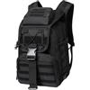 CINGHI LUSSO Zaino Militare 35 Litri Zaino Tattico da Viaggio Impermeabile Zaino Trekking Multitasche da Uomo per Campeggio, Escursionismo, Pesca, Ciclismo (Nero)