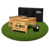 Wicked Wood Games OneTouch - Set da calcio Cornhole in legno, gioco completo per esterni, con 2 tavole, palla da partita premium e borsa per il trasporto, gioco di calcio per giardino, club, campeggio e tempo libero