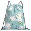Generic Poliestere Zaino Coulisse Love Bunny Rabbit Sacca Sportiva Palestra Personalizzato Zaino Scuola per Sport Piscina Vacanze 36X42Cm