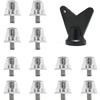 LatoYard 12 borchie di ricambio in alluminio per scarpe da calcio con strumento a vite da 5 mm a forma conica (13/16 mm nero)