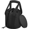 EasyByMall Borsa da trasporto con tracolla regolabile e imbottitura in schiuma per palline da 2,7 kg a 7,3 kg, in tessuto Oxford nero, per allenamento su pista e campo, per sessioni