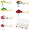 UOCAI 6 PCS Esche da Pesca Rotanti,esche artificiali da pesca,Esca da Pesca con Coda Rotante,Artificial Bait,spinnerbait,Spinning Fishing Spin Jig Set per Persico,Trota,Luccio,Lucioperca,Pesce Gatto