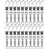CHICAMPERA 30 Pezzi Connettori per Pesca a Forma di 8 in Metallo Argento Rotazione Flessibile e Funzione di Trazione per Pesca Amo e Canna