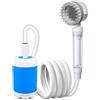 POAHNCU Doccia da Campeggio, Doccia da Campeggio Portatile, Pompa for Esterni, elettrica Ricaricabile con Display Digitale Intelligente per Escursionismo,Viaggi,Auto