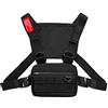 AIGOUT Tracffy - Borsa a tracolla alla moda, borsa a tracolla con tracolla, per attività all'aperto, streetwear e sport, con tasca sul petto, Nero , Sportivo