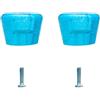 GALPADA Accessorio per Allenamento di Pattinaggio Roller Skates Pastiglie Freni Resistenti all'Usura in Pu e Metallo, Blocco Freno Rotondo Blu per Stabilità di Arresto Rapido