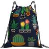 Generic Unisex Coulisse Borsa da Palestra Cute Cactus Sacca Ginnastica Fashion Zaino Sportivo per Yoga Donna Festival 36X42Cm
