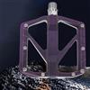 FUANA Pedali per bici in lega di alluminio, sistema a 4 cuscinetti, per mountain bike, bici da strada, ad alta presa, antiscivolo, albero in acciaio temprato, colore arancione