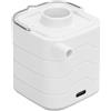 CHICIRIS Piccola Pompa d'Aria, ABS Tipo C Ricaricabile Piccolo Gonfiatore 1600mAh 180L Al Min con Luce LED 3 Ugelli Gonfiare Sgonfiare per Materasso Ad Aria Campeggio da Nuoto Uso Esterno