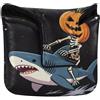 GuoChe Mallet Putter Head Covers Chiusura Magnetica Putter Copritesta per Mallet Square PU Pelle Zucca Scheletro Equitazione Creatura Mare pipistrelli Costume di Halloween Bambini