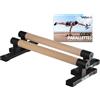 VIA FORTIS - Paralletti Bassi Pro - Base Antiscivolo - Barre Paralleli per Calisthenics e Street Workout - Accessorio per Sollevamento Pesi Leggero - Capacità 500kg