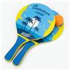 Generico Coppia Racchette da Spiaggia Padel Beach Tennis con Pallina Morbida Set Racchettoni in Legno Mare, Spiaggia Piscina Mare Giardino, Beach Rackets Leggere e resistenti