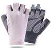 Ycauty Guanti da fitness, antiurto, traspiranti, con cuscinetti in gel, mezze dita, per ciclismo, sollevamento pesi, palestra, allenamento, antiscivolo, da uomo (rosa #22)