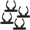 GLEAVI Set 4 Pezzi Fascette per Tubi in Nylon Nero 38-42mm Clip Porta Remi per Barca Supporto Stabile e Installazione Rapida per Ambiente Marino