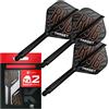 Target Darts Raymond Van Barneveld K Flex Voli e Sistema d'asse, No.2 (Medio, 33mm) | Confezione da 3 Kflex all in One Flights, Accessori per Freccette Player Edition | Attacco Manubrio K-Flex Dart