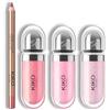 KIKO Milano Lip Glow Sets | Creamy Comfort Lip Liner 05 & 3D Hydra Lipgloss Trio 05, 26 & 27 | The Perfect Lip Set for Defined & Glossy Lips