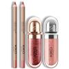 KIKO Milano Lip Glow Sets | Creamy Comfort Lip Liner 05, 21 & 3D Hydra Lipgloss 20,44 | The Perfect Lip Set for Defined & Glossy Lips