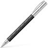 Faber-Castell - Penna a inchiostro a rotazione Ambition Rhombus Nero | Corpo in resina pregiata guilloché con punta in ceramica e confezione regalo di alta qualità
