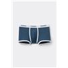 Tezenis Boxer In Cotone A Costine Con Elastico Logato Uomo Blu