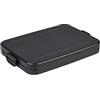 Mepal - Porta Pranzo Take A Break Piatto - Sacco per il Pranzo Ideale per la Borsa o lo Zaino del Computer - Porta Pranzo Piatto per 2 Panini o 4 Fette di Pane - 800 ml - Nordic Black