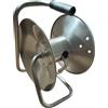 Relaxdays Avvolgitubo da giardino, acciaio inox, per tubo da 15 m 1/2, HxBxT: 36 x 22 x 27,5 cm, argento