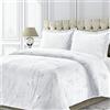 Tribeca Living VENICEDUVET Venice Velvet Set copripiumino oversize in tinta unita, matrimoniale, bianco