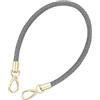 QUARKZMAN Cinturino Borsa in Pelle, 1pcs 60cm/23.62 Cinturino Corto in Pelle PU Intrecciato con Fibbie Metalliche per Borsette a Cavalletto, Borse (Cinturino Grigio Scuro + Fibbia Oro)