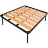 WEBMARKETPOINT Rete Matrimoniale Ortopedica con 7 Doghe in Legno di Faggio 160x190 Cm