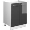 Vicco Mobile lavello cucina Fame-Line, Antracite lucido/Bianco, 60 cm, per la combinazione con altri moduli della serie Fame-Line