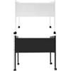 ATIVLB Armadietto arrotolabile con ruote, carrello portadocumenti arrotolabile per cartelle sospese, capacità di carico 30 kg, per uffici, sale conferenze, studio, appartamenti, argento, 70 x 37 x 60 cm