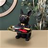 The Home Deco Factory Scultura decorativa - HOME DECO FACTORY - Portasogni Bulldog - Nero e oro