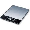 Beurer KS34 Bilancia da cucina digitale 15 Kg display Magic LED funzione tara fermo pesata colore Acciaio Inox