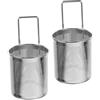 Alipis Pentola Set 2 Pezzi in Acciaio Inossidabile Doppio Cestello con Rete Fine, Colino da Cucina Multifunzionale Resistente ad Alta Temperatura con Ganci Laterali per Pasta e Verdure