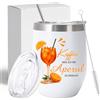 Snyvpra Aperol Spritz macchina in acciaio inox, regalo per vino Aperol, tazza da vino con caffè, perché è troppo presto per Aperol, 12 oz (360 ml), colore bianco, regalo per la fidanzata Ape