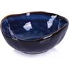 QIANLING Ciotola decorativa in ceramica blu da 15,2 cm, decorazione per tavolo d'ingresso, ciotola per chiavi, caramelle, insalatiera, piccolo portagioie per camera da letto, centrotavola, comodino,
