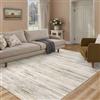 PureCozy Tappeto Salotto Beige 120x170cm Antiscivolo Lavabile in Lavatrice Camera da Letto Tappeti Moderno Abstract Rug Pelo Corto Carpet Soggiorno Ufficio Lavanderia Interno Carpets